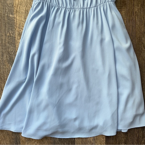 GAL MEETS GLAM light blue Ellie crepe puff sleeve dress 6 - Picture 3 of 10